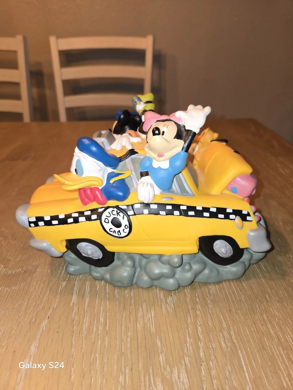 Disney Yellow Taxi Ducky Cab Co. Fab 5 Mickey Piggy Bank